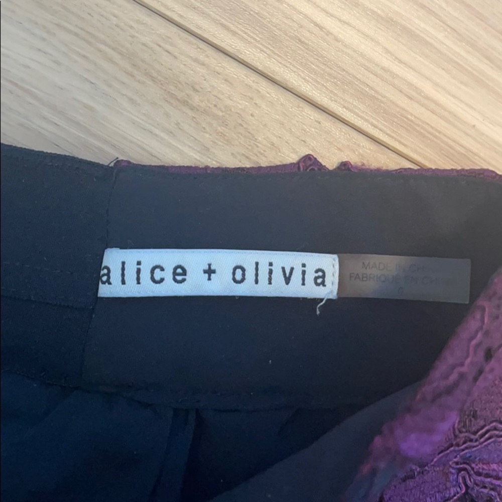Alice + Olivia dark purple lace skirt - Picture 6 of 11